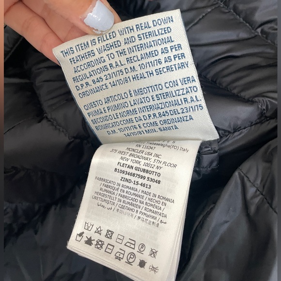 COPY - Moncler Fletan Giubbotto Jacket, Black, size 0/XS - Picture 10 of 13